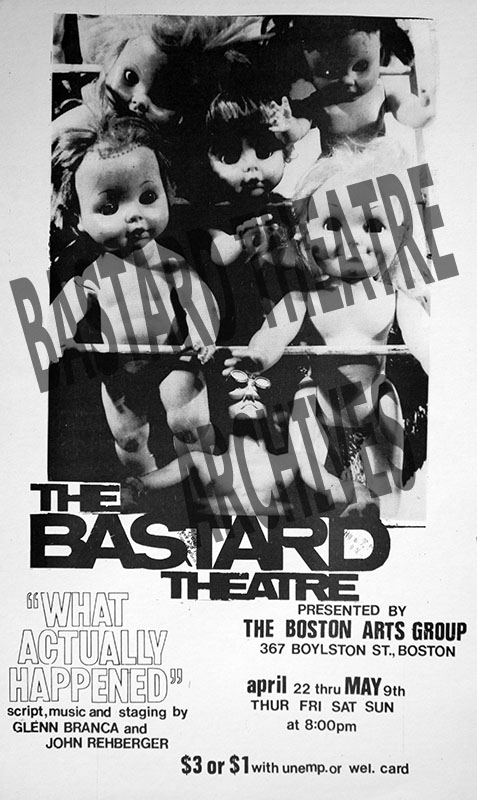 poster for "What Actually Happened" the Bastard Theatre production of 1976